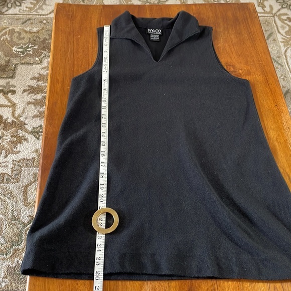 NY& CO black sleeveless ribbed knit pullover sleeveless top - Picture 7 of 7